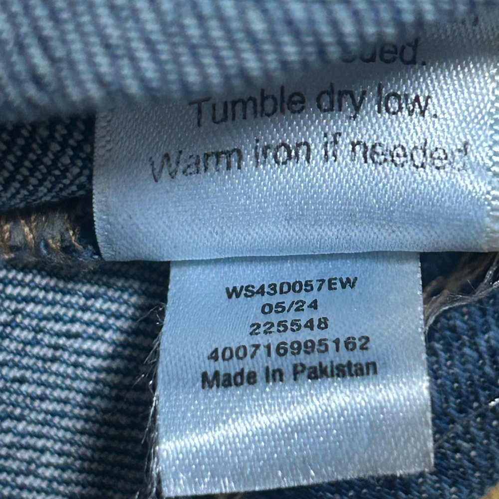 Blue Denim Button Down High Rise A-Line Skirt w/ pockets - Picture 10 of 10